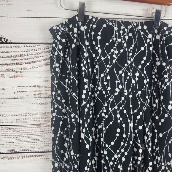 Robert Louis Maxi Skirt XL Womens Black White Pull On Stretch Modest - Picture 2 of 11